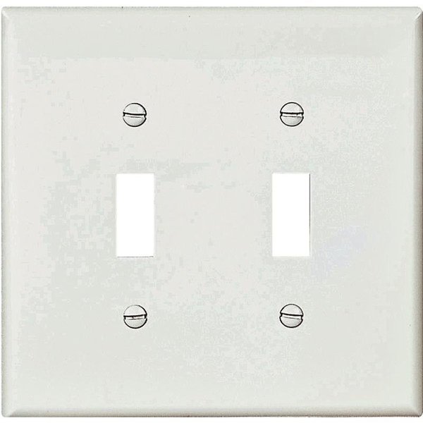 Eaton Wiring Devices WALL PLATE 2 GANG TGL POLY WHT PJ2W